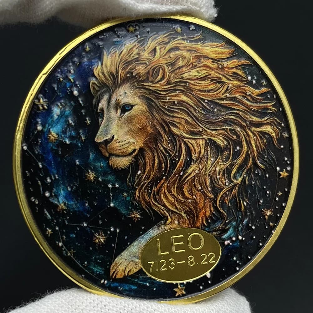 Leo Sagittaire Gémeaux Scorpion Constellation Pièce Étoile Signe Médaillon Mistique Astrologie Pièces Décorations en Capsule