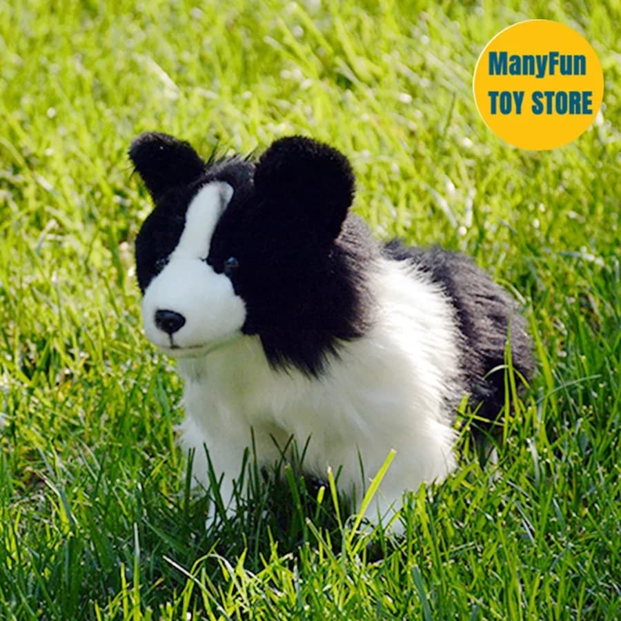 Réaliste Border Collie haute fidélité peluche berger chien jouets en peluche chiens réalistes animaux en peluche Simulation poupée Kawai jouet