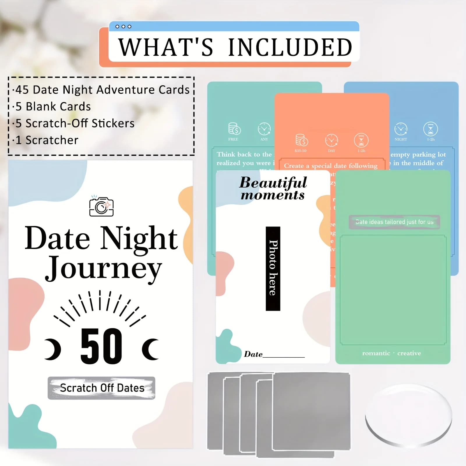 Jeu de cartes à gratter pour Couple, cadeau d'anniversaire, Coupons d'amour, cadeau d'anniversaire pour elle/lui, Date, cartes de nuit, saint-valentin
