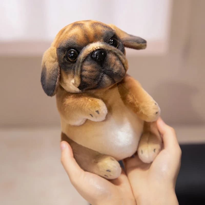 Jouet en peluche réaliste pour chiot caniche assis, chiot en peluche, animal de compagnie mignon et moelleux pour décoration de chambre, cadeau d'anniversaire pour enfants