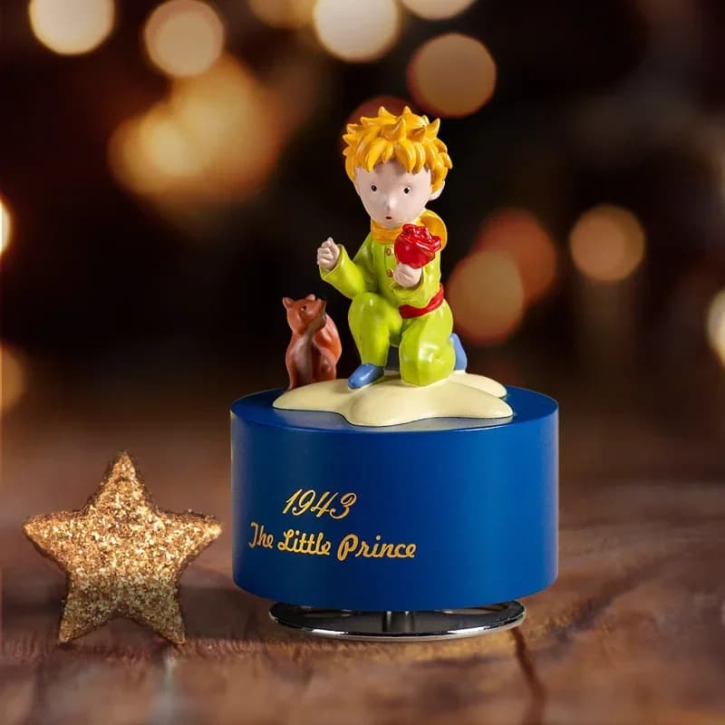Boîte à musique rotative en résine de dessin animé créatif, cadeau d'anniversaire pour petit ami et petite amie sur la saint-valentin, accessoires pour la maison