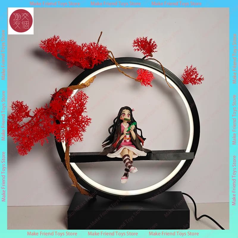 Nezuko Demon Slayer 3d Led veilleuse enfichable lumière d'ambiance Usb Anime chambre décor lampe pour ventilateurs éclairage ambiant cadeau maison dortoir