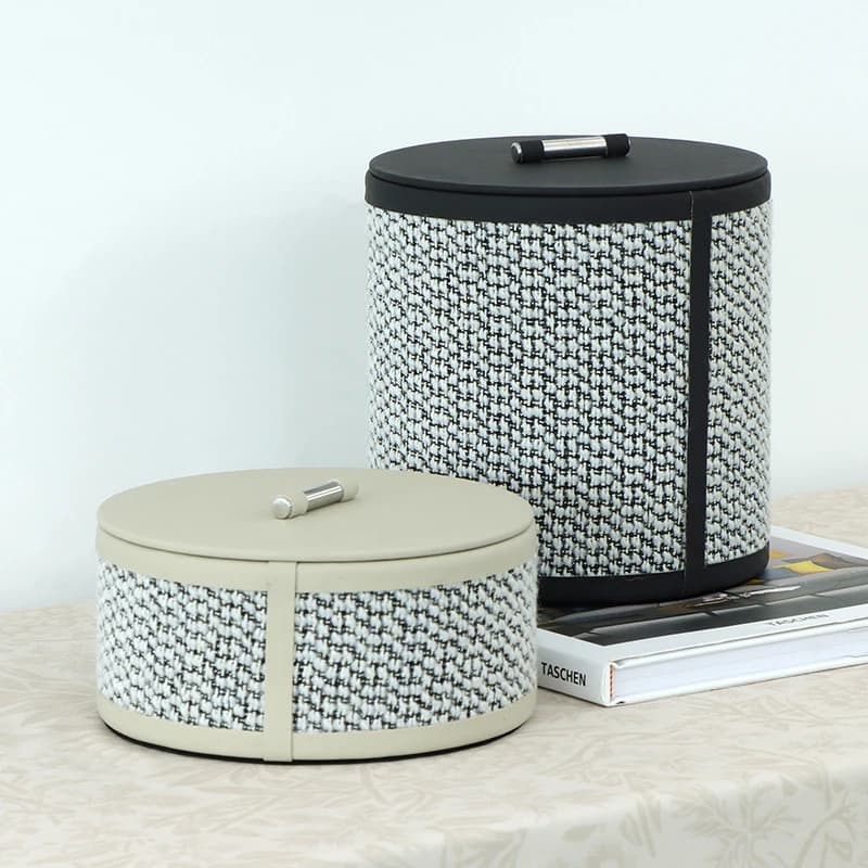 Boîte de rangement de cosmétiques moderne, organisateur élégance, boîte de rangement polyvalente contenant des boîtes en cuir contenant des boîtes créatives