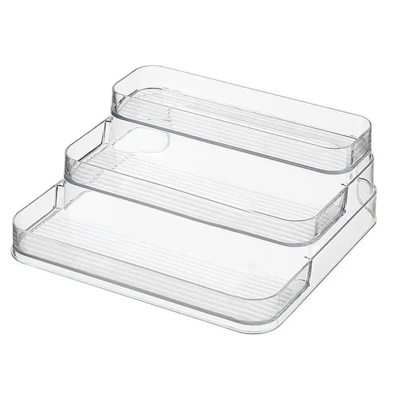 Étagère à parfums de bureau à 3 niveaux ABKW-3X, organiseur de cosmétiques en PET, support de rangement pour parfums, présentoir