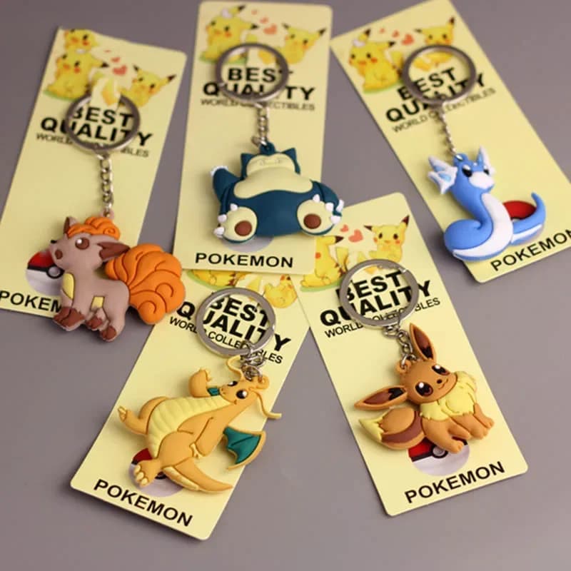 Porte-clés Pokemon Pikachu, jouet figurine d'action, dessin animé Kawaii, mode Charmander Psycanard, poupée, pendentif de sac de voiture, cadeau pour enfant