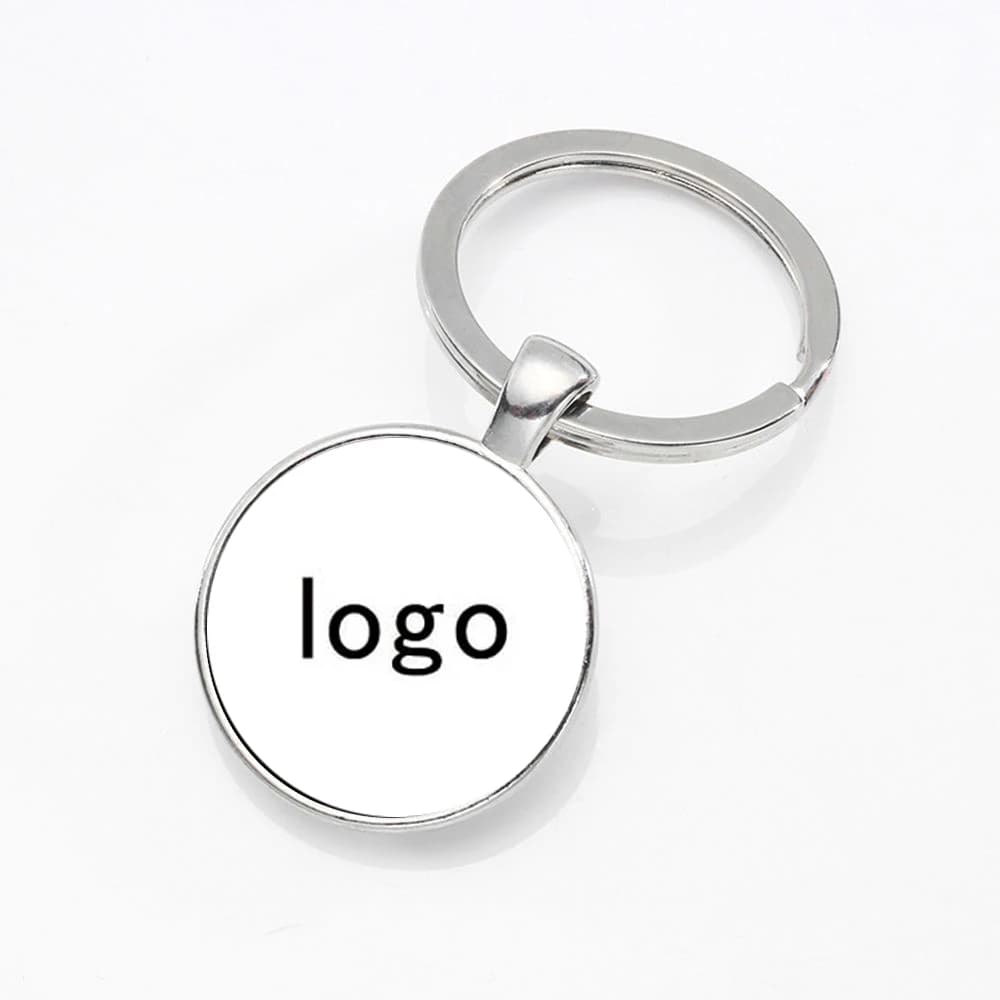 Porte-clés avec Logo personnalisé, personnalisation du Logo de l'entreprise, Photo couleur noir et blanc, personnalisation privée