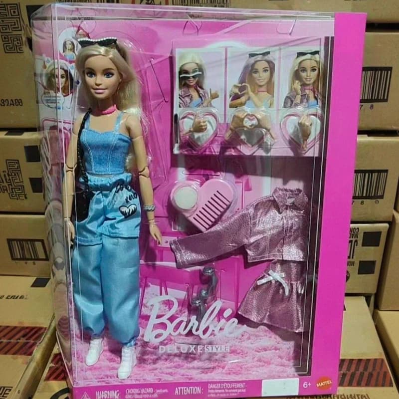 Poupée Barbie à cheveux qui changent de couleur, corps articulé de luxe pour coiffure, avec peigne à cheveux, jouet de collection pour collectionneurs adultes