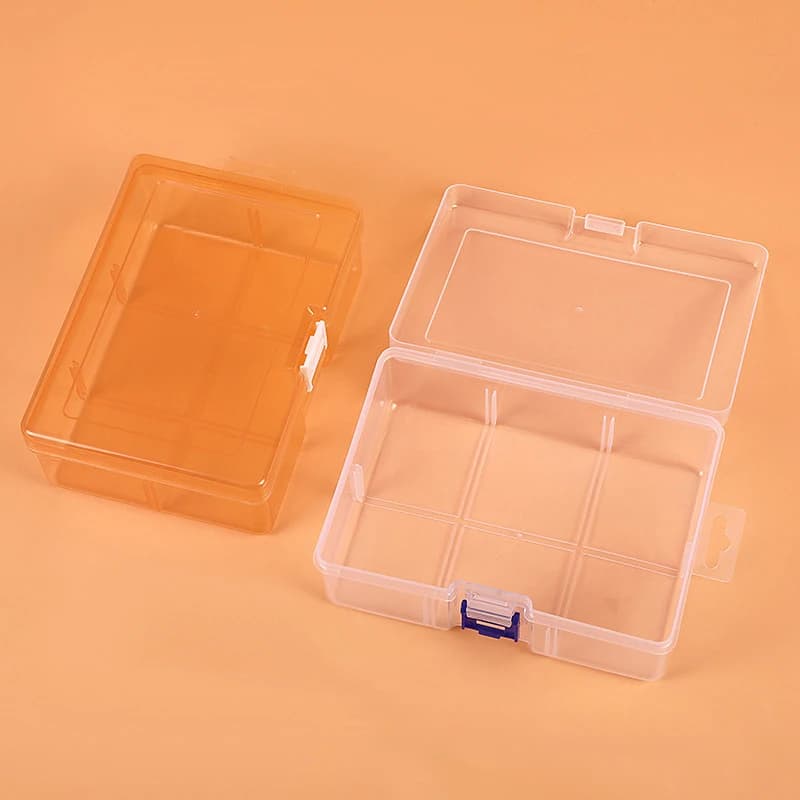 Boîtes de rangement en plastique transparent pour bijoux, accessoires de quincaillerie, petits articles, artisanat de bricolage, boîte de rangement cosmétique, conteneur