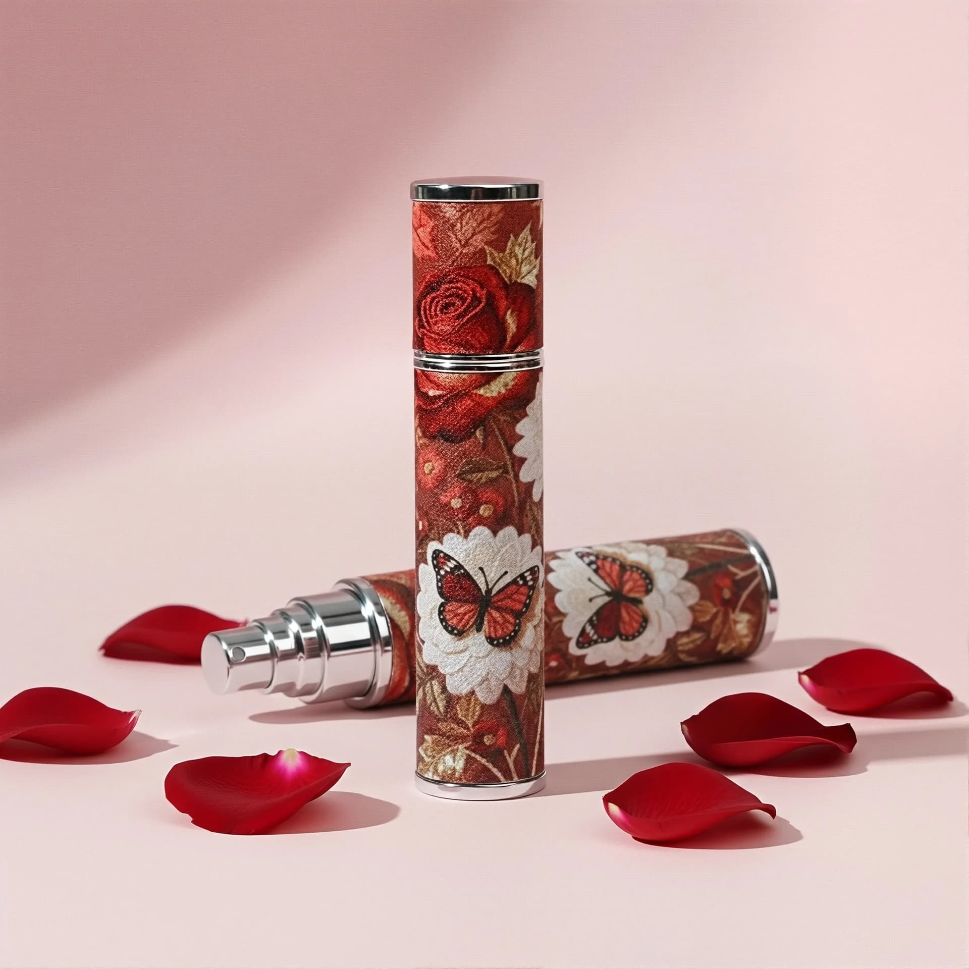 Nouvelle bouteille de parfum florale rechargeable, flacon classique en cuir pour parfum, vaporisateur portable pour sous-embouteillage