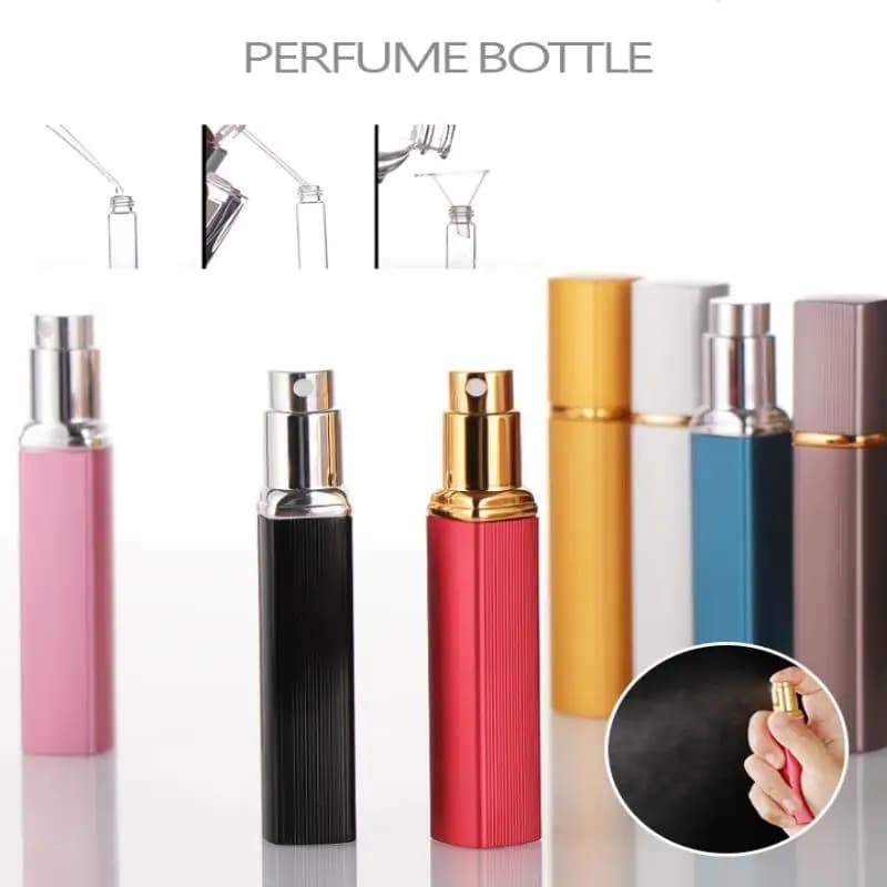 Bouteille de parfum 12ml, Tube carré en aluminium, distributeur de parfum, vaporisateur Ultra-fin, cosmétiques portables, récipient de voyage vide