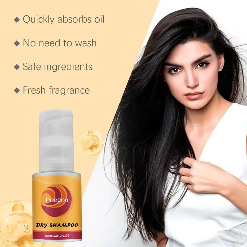 Shampooing Sec Sans Rinçage Volumisant Effet Fluffy Spray Coiffant Rapide Élimine l'Excès de Sébum Augmente la Brillance Longue Durée Rafraîchissant Contrôle du Sébum