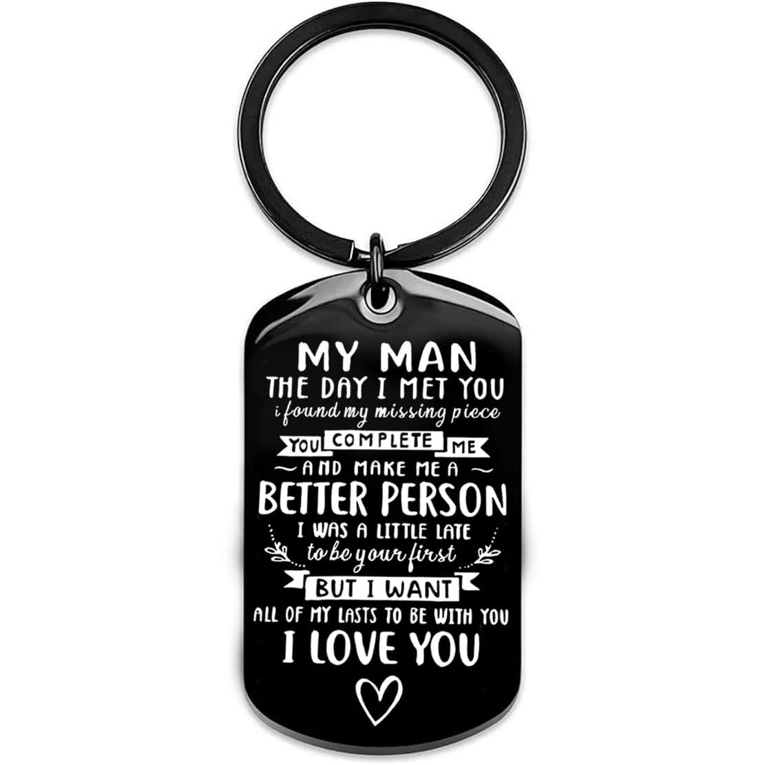 Anniversaire noël pour petit ami mari saint valentin anniversaire je t'aime cadeaux pour lui hommes petit ami porte-clés