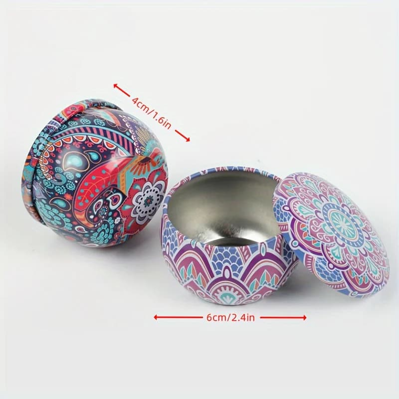Boîtes de bougies imprimées florales de qualité supérieure, conteneurs ronds DIY avec couvercles sécurisés pour la fabrication de bougies créatives, 12 couleurs aléatoires, 12 pièces