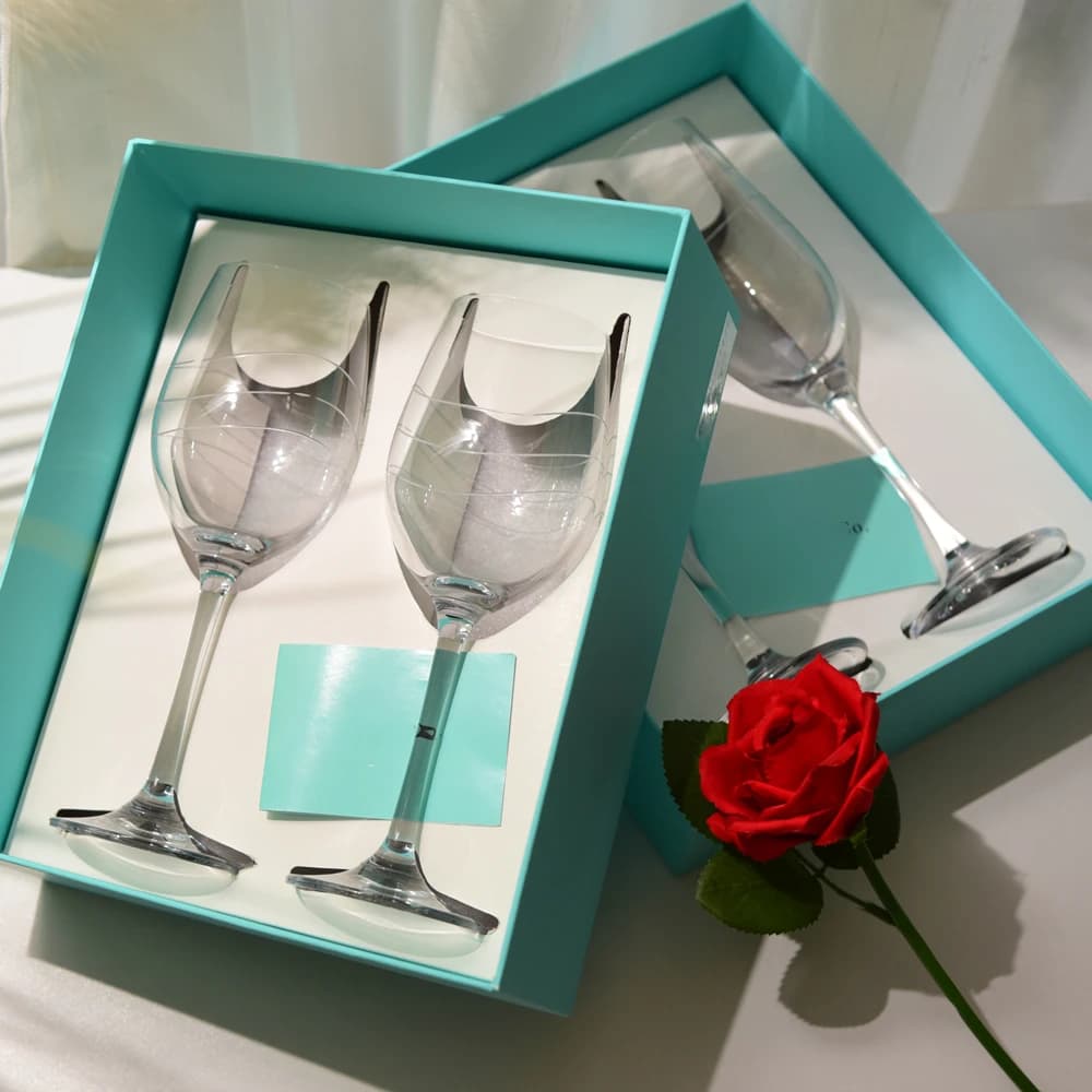 Tasse à Champagne à tasse, cadeau de mariage, cadeau de fiançailles, cadeau d'anniversaire, tasse à vin rouge, coffret cadeau, verre à Cocktail, verre à Cocktail