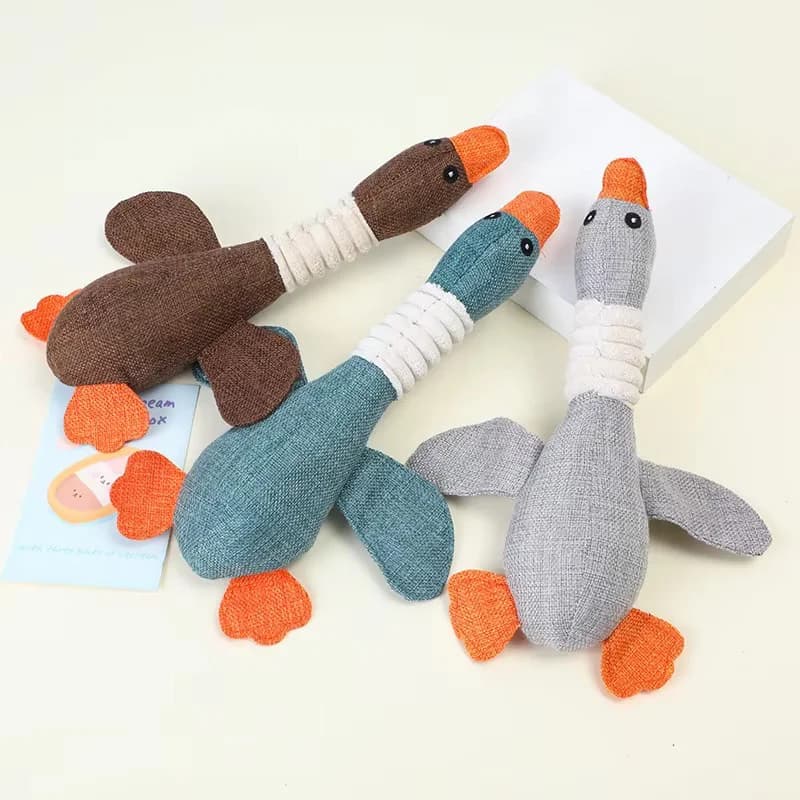 Jouets en peluche couineurs pour chiens, jouets à mâcher durables, poupées réalistes, jouets de dentition sûrs et non toxiques, jouets interactifs pour le jeu autonome et le soulagement de l'ennui