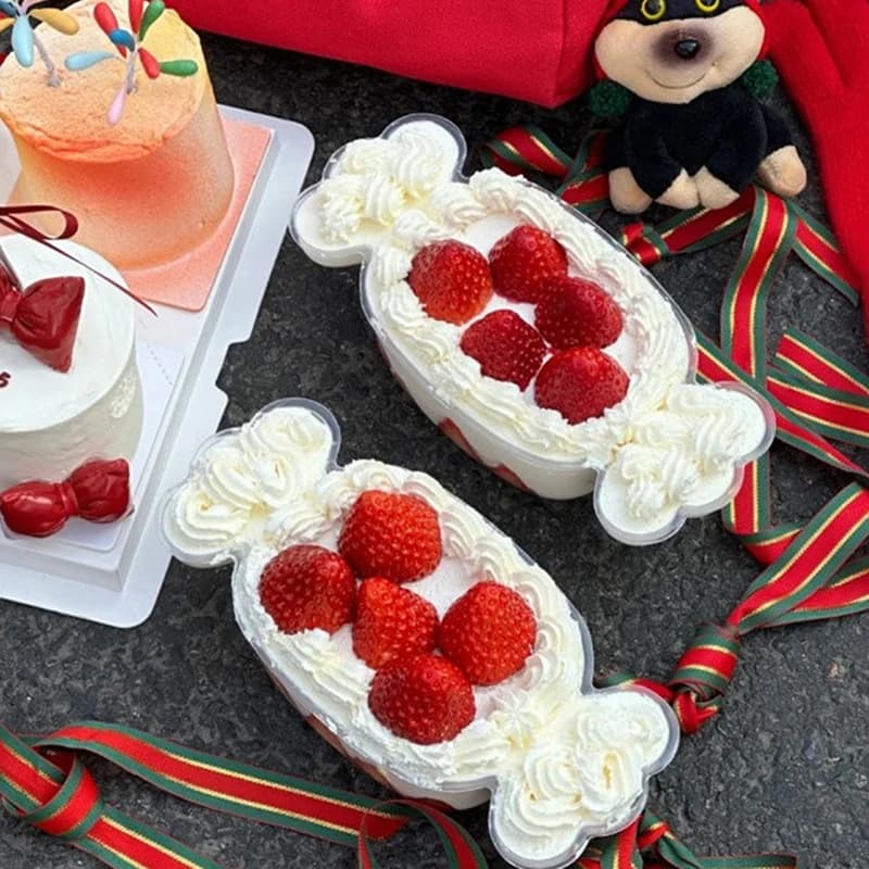 Boîte à gâteaux en forme de bonbons, 20 pièces - Parfaite pour les desserts, les gâteaux, les salades de fruits, etc., idéale pour les événements festifs, les anniversaires, etc.