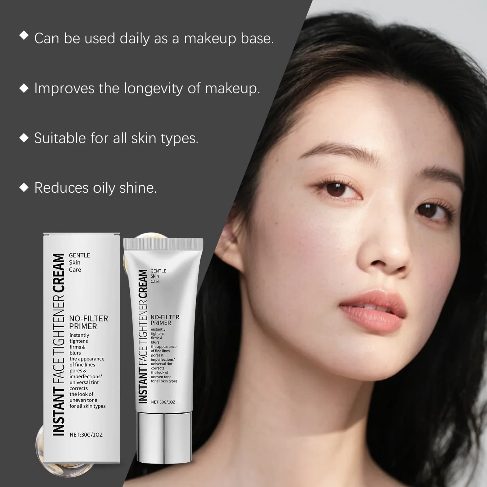 Base de maquillage hydratante pour le visage, soin des ridules fines, hydratation intense, crème douce, protection non irritante