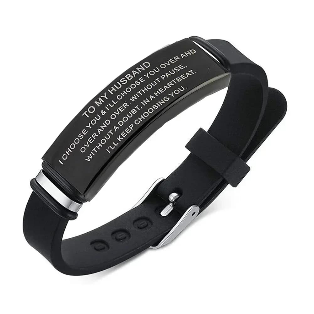 Bracelets en Silicone avec gravure personnalisée