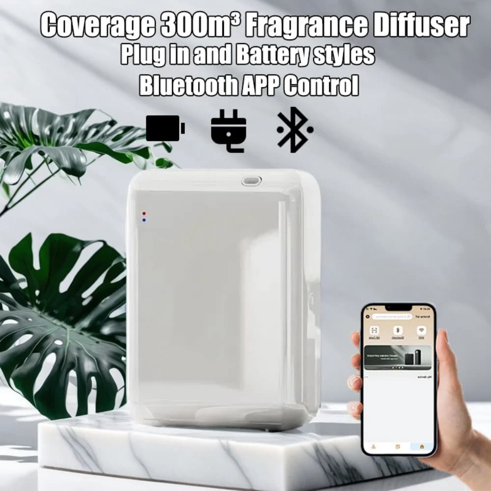 Diffuseur de parfum électrique, odeur pour la maison, diffuseur de parfum sans eau, contrôle Bluetooth, couverture, désodorisant 300m3