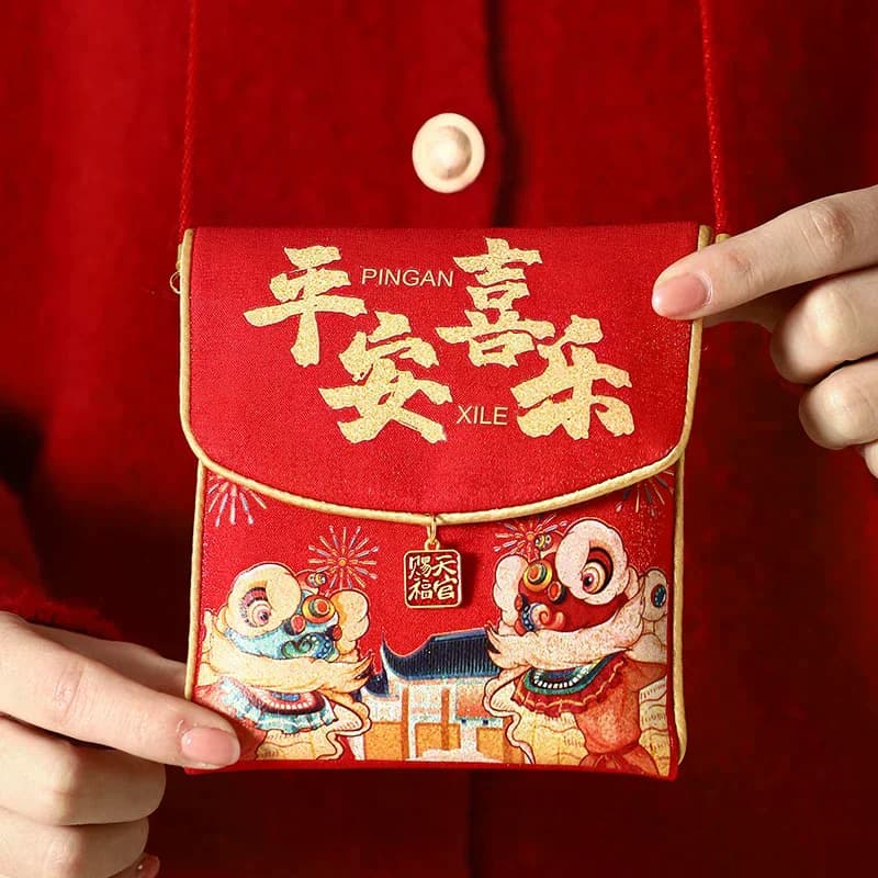 Sacs de Festival de printemps, cadeaux d'enveloppe d'argent rouge 2026, adaptés aux décorations de cadeaux de fête du nouvel an chinois