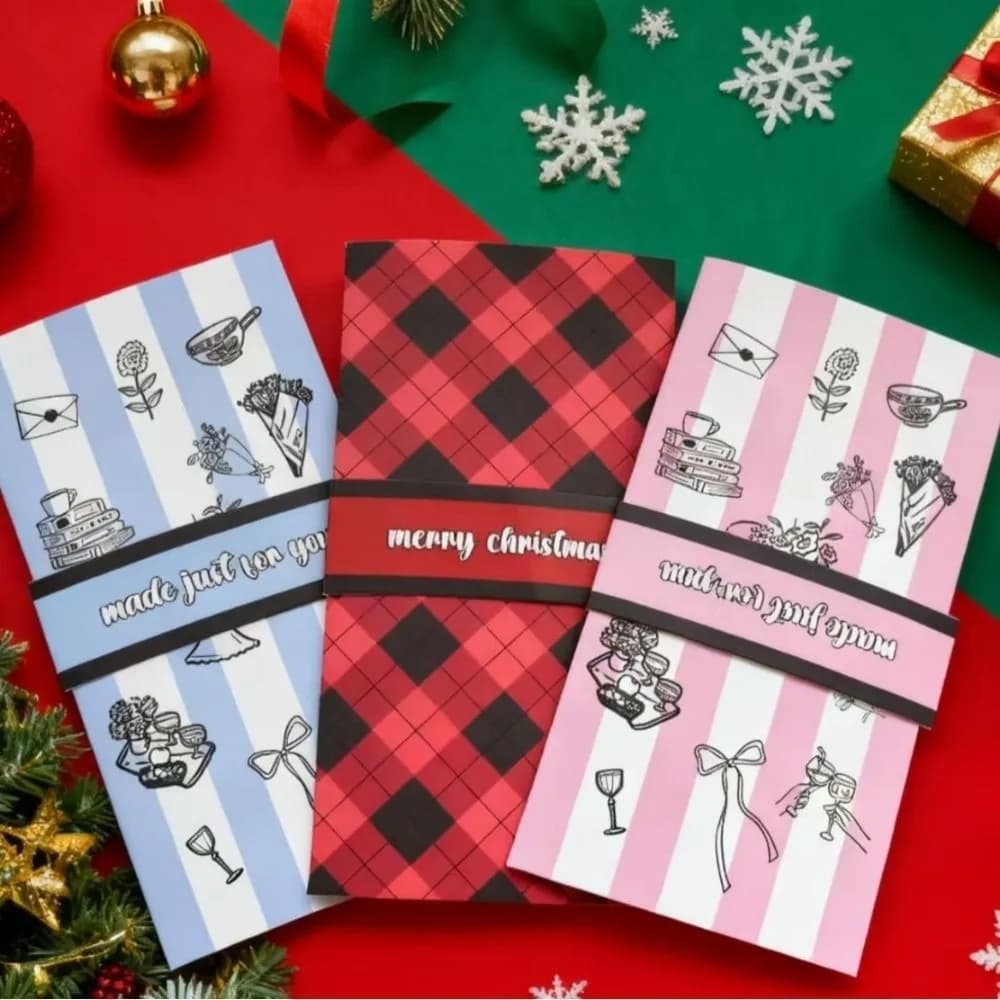 Carte cadeau de noël faite à la main, Message de bénédiction, cascade, papier avec enveloppe, carte cadeau pour fête de noël
