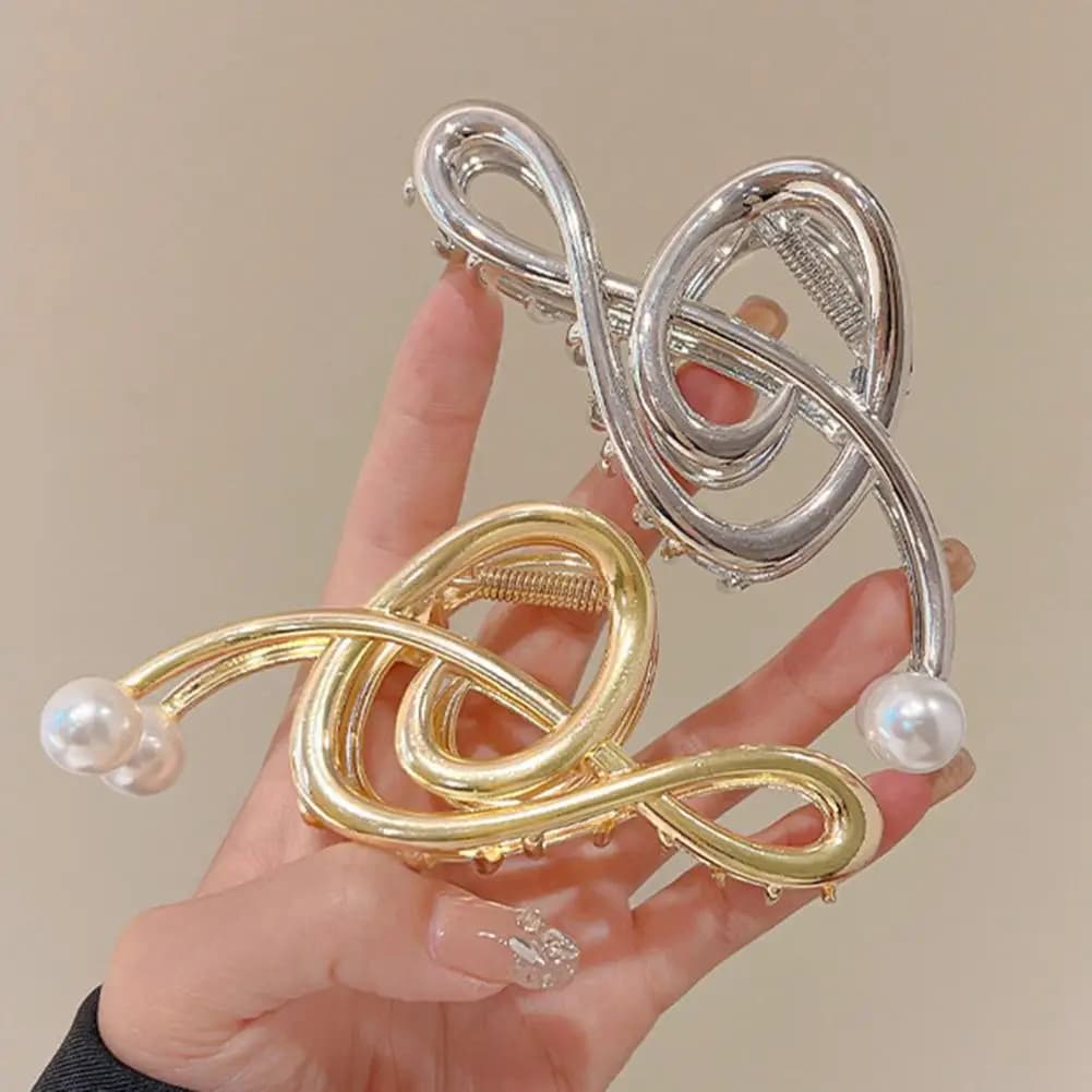 Pince à cheveux en forme de Note musicale, fausse perle, pince à cheveux pour tête arrière, douche, Note musicale décorative, accessoire pour cheveux, couvre-chef