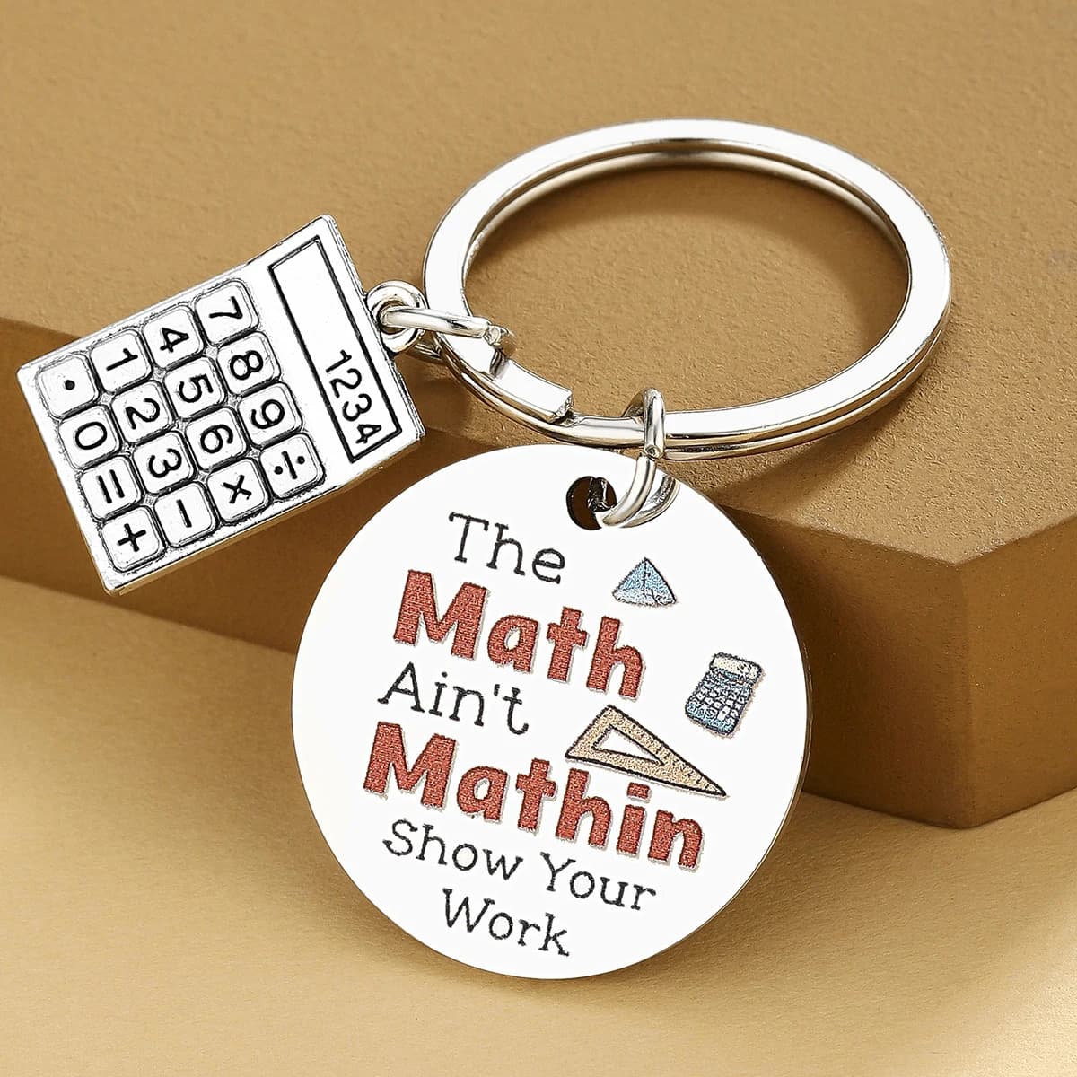 Cadeau pour professeur de mathématiques, cadeaux personnalisés d'appréciation pour les enseignants, porte-clés pour femmes et hommes, cadeau de fin d'année