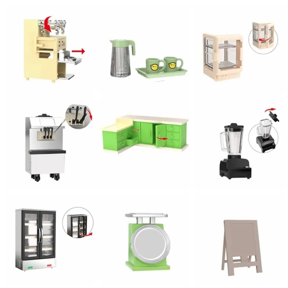 Accessoires de meubles miniatures pour maison de poupée, accessoires de tir réalistes, modèle électrique, décoration de maison de poupée, jouet pour filles