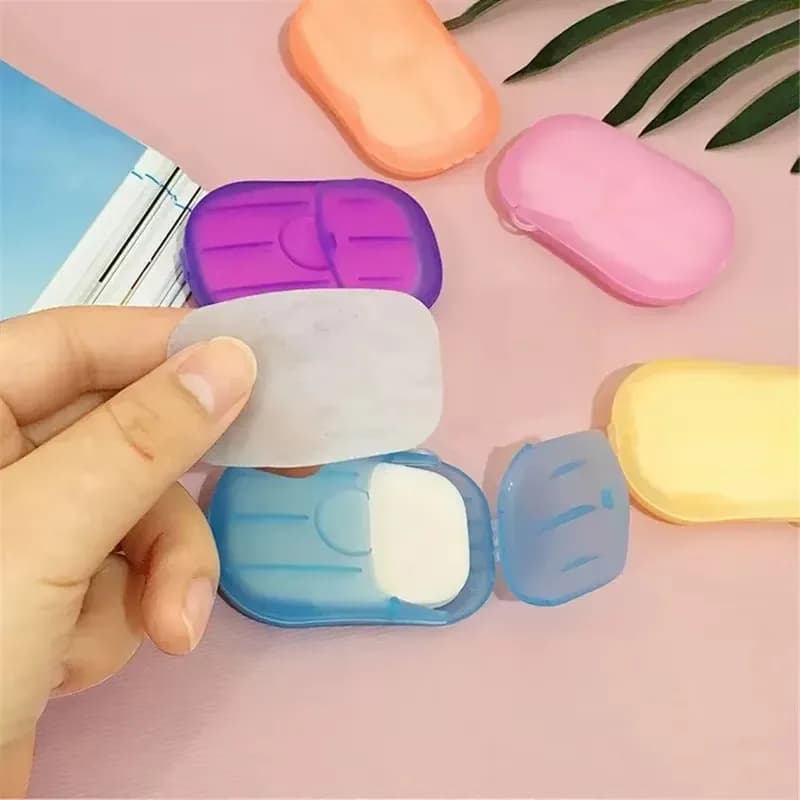2-6 boîtes de papier à savon Portable jetable