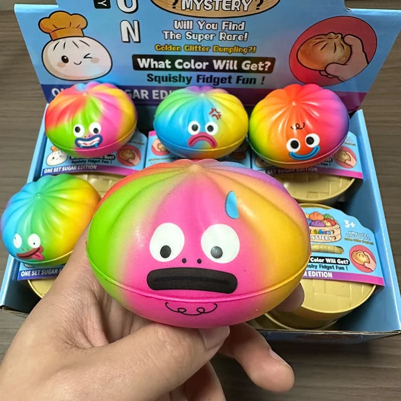 Jouet sensoriel Squishy en forme de boulette mystère, cadeaux de fête, ornements, boule Squishy mystère, cadeaux sensoriels Squishy pour fête