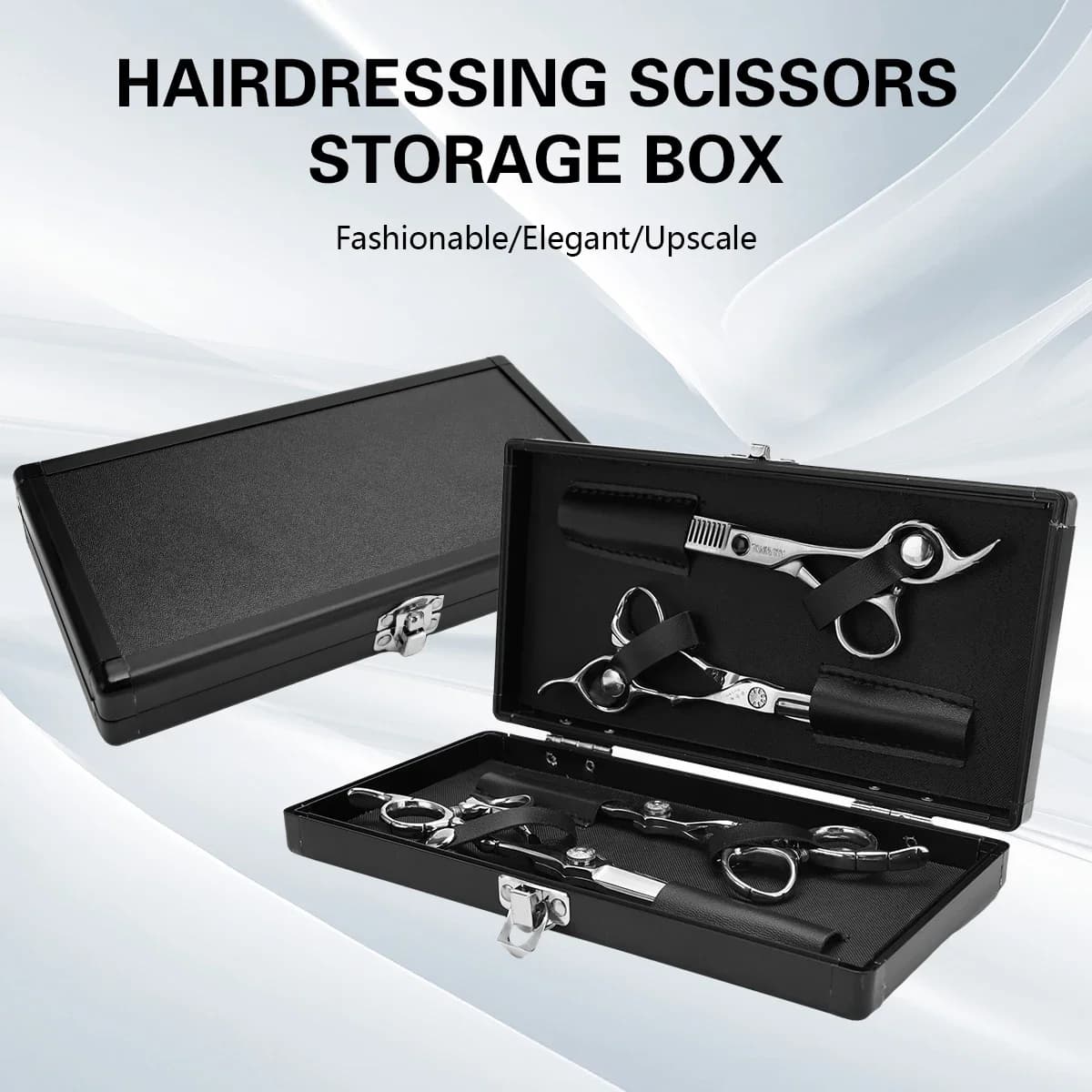 Boîte à outils en cuir dur pour salon de coiffure