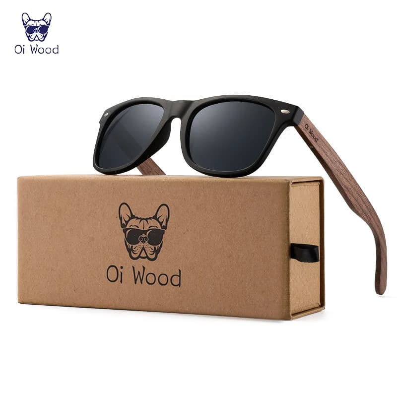 Oi bois marque lunettes De soleil en bois naturel hommes polarisées mode lunettes De soleil Original bois Oculos De Sol Masculino nouveaux cadres TR90
