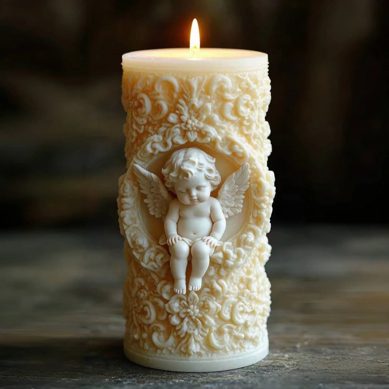 Moule à bougie 3D en forme de petit ange mignon