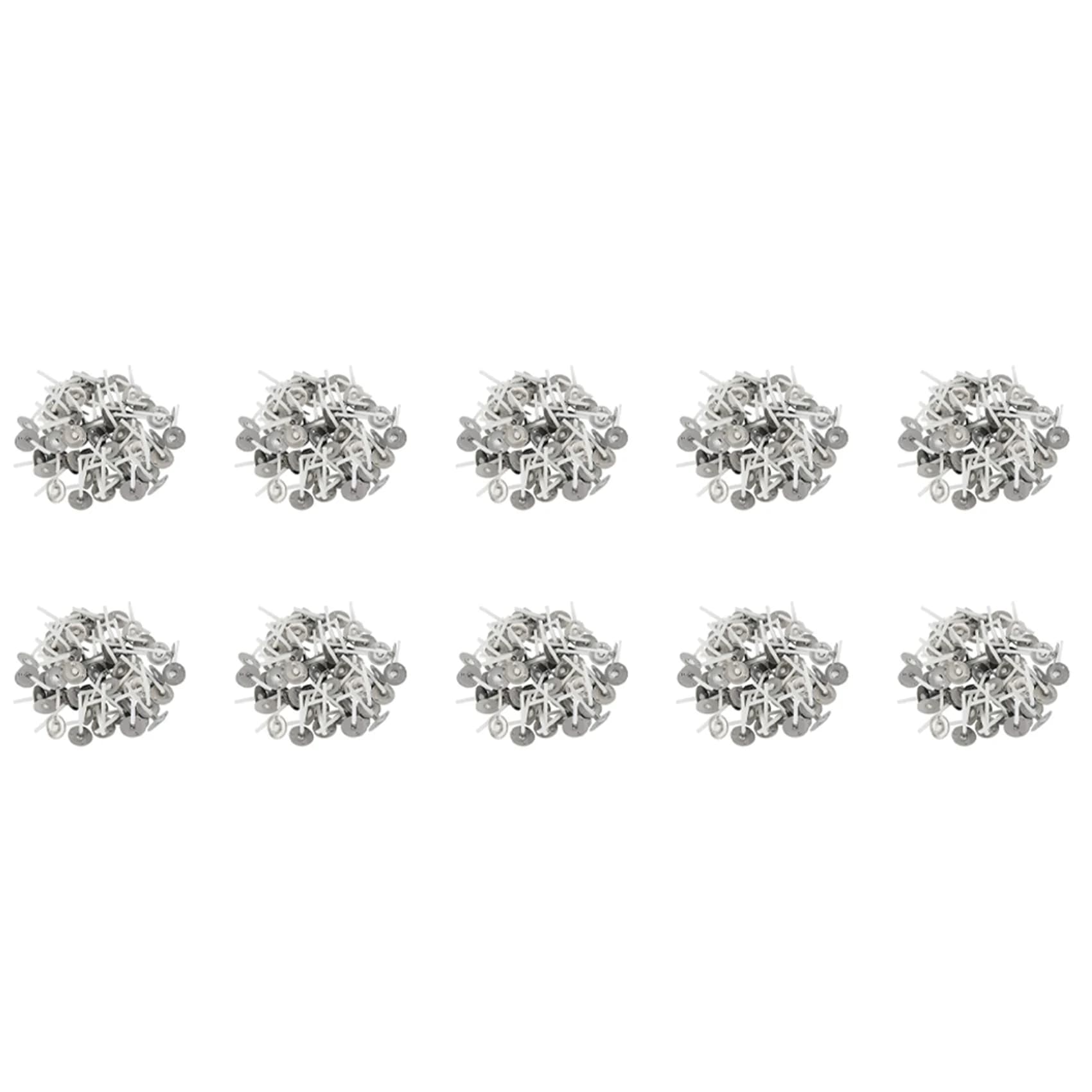 Mèches de bougie ABYN-5000Pcs, 1 pouce, faible fumée, avec onglets métalliques, mèches de bougie chauffe-plat pour la fabrication de bougies