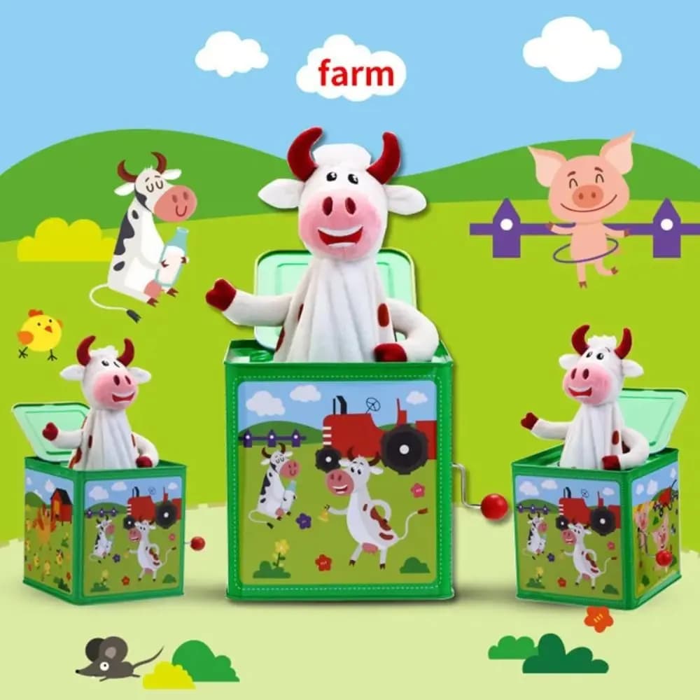 Boîte à musique classique Montessori en métal pour enfants avec musique, collection de dessins animés, boîte à musique amusante pour enfants, cadeau amusant
