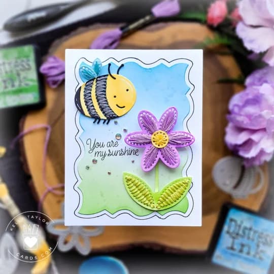 Météore fleurs bougie abeille feutre découpé matrices bricolage Scrapbooking Album Photo artisanat décoration papier carte modèle fournitures Handcarft