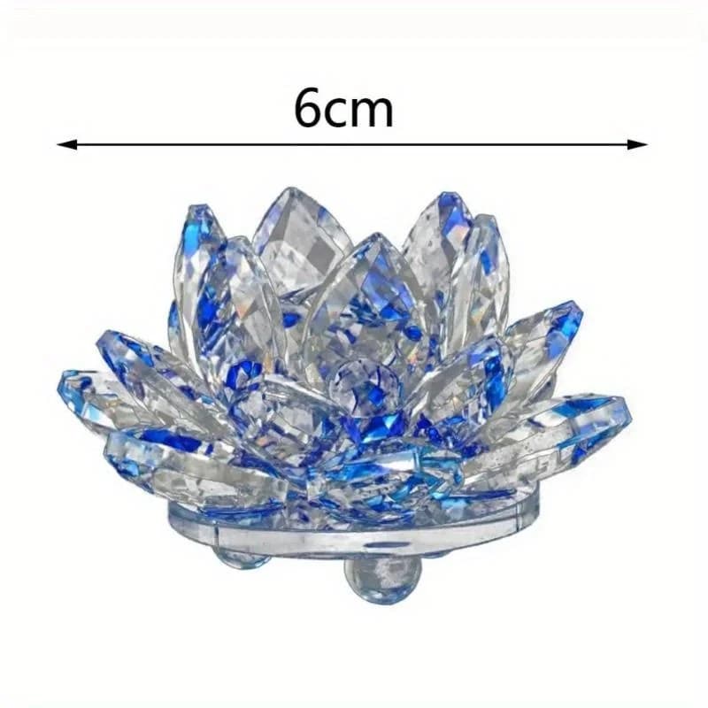 Figurine de fleur de Lotus en cristal, décoration de mariage pour la maison, Collection artisanale en verre, presse-papier, ornements de Table, cadeaux souvenirs