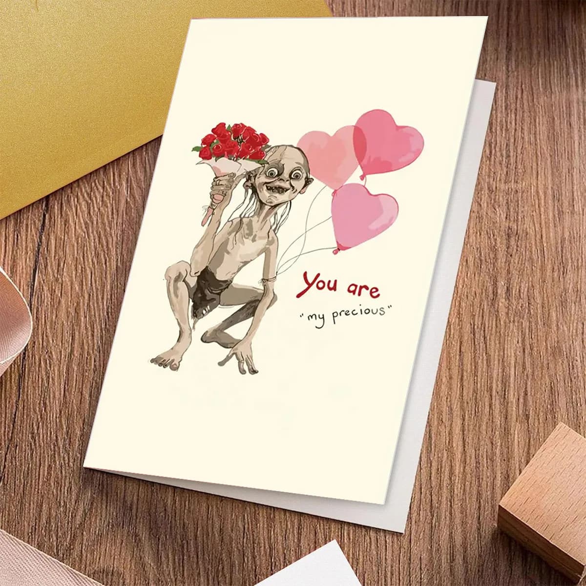 Carte de vœux de Saint-Valentin avec enveloppe, Love You So Much Design teckel, carte en papier pour tout le monde, cadeau romantique pour mari