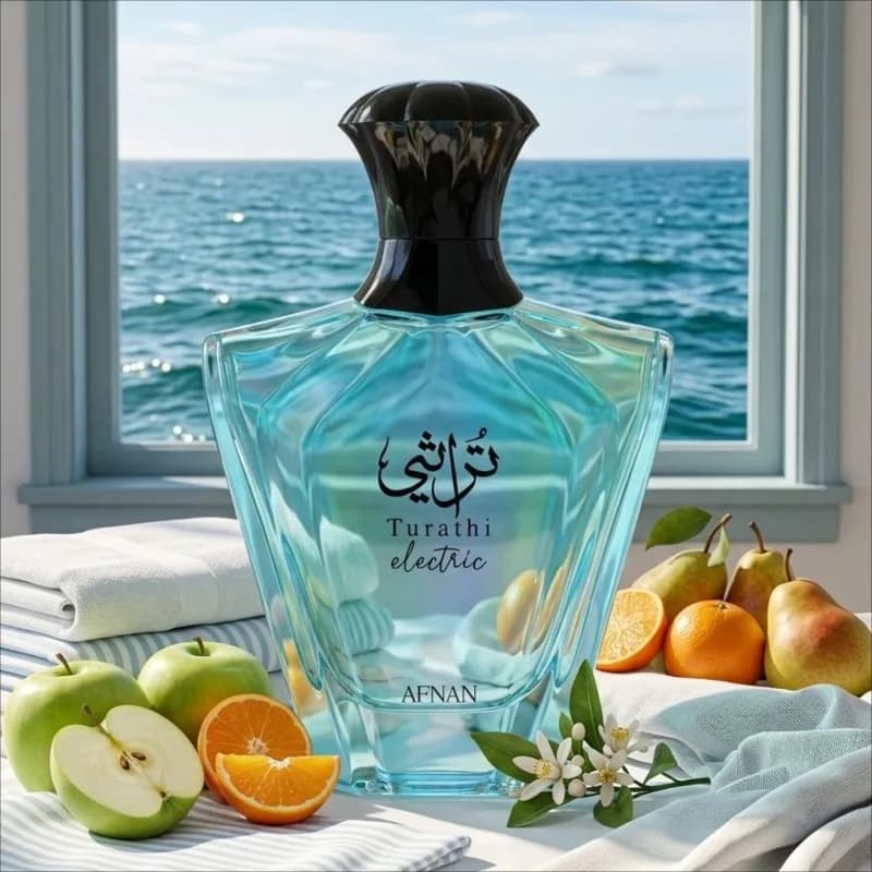Parfum AFNAN Turathi 100ml pour homme, eau de parfum, collection de parfums aux notes d'agrumes, boisées, d'ambre, épicées, musc, vanille, parfum de luxe longue durée