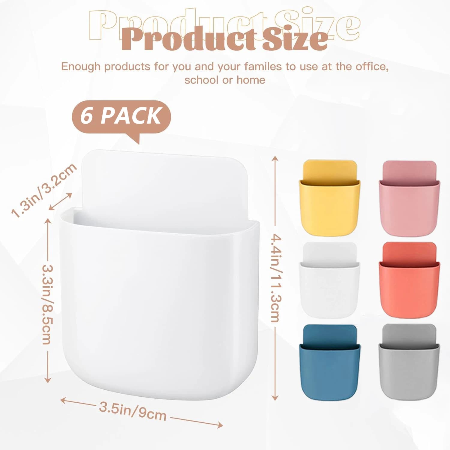 Boîte de rangement murale, support de prise de téléphone portable, support de télécommande, étui organisateur de rangement pour climatiseur TV