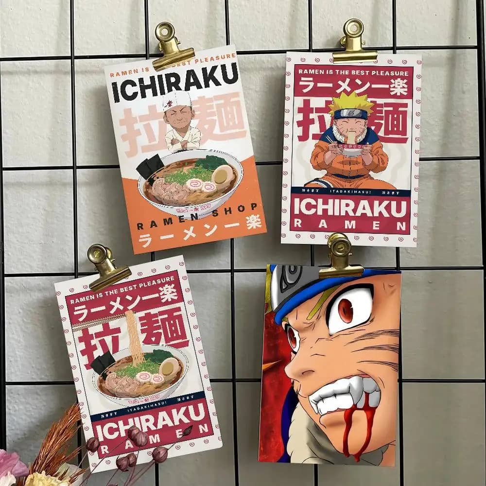 Affiche imprimée minimaliste Naruto pour la décoration de la maison, du salon, de la chambre à coucher, du bureau, peinture décorative HD