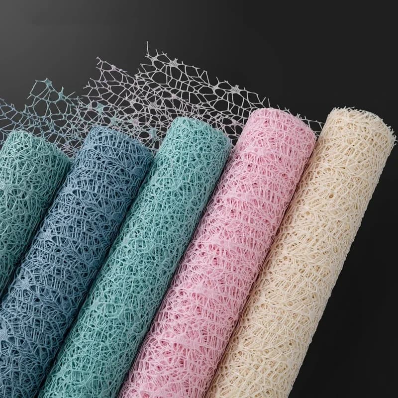 Papier de fleuriste en maille irrégulière pour emballage floral, feuille de protection pour bouquets de fleurs fraîches, fournitures pour fleuristes