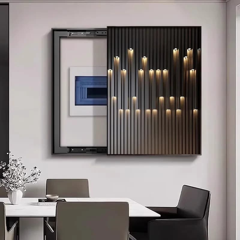 Boîte de compteur électrique verticale Non perforée de grande taille, peinture décorative, boîte de Distribution d'ombrage moderne et Simple, interrupteur principal
