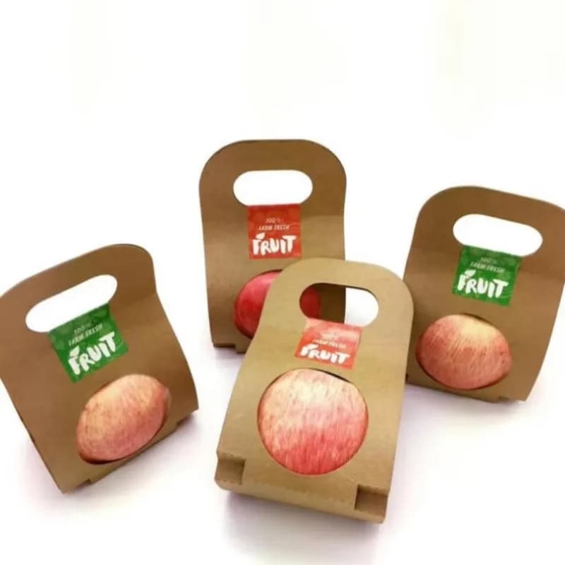 Porte-fruits en papier kraft avec poignées