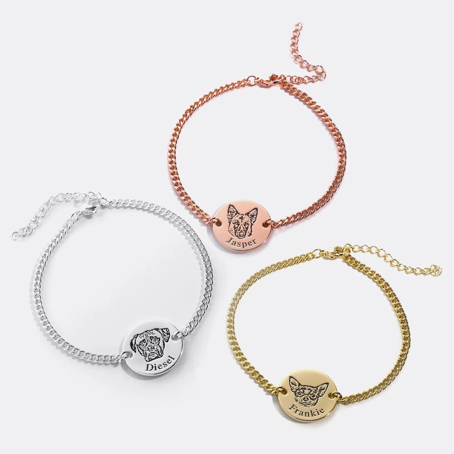 Cadeaux personnalisés pour maman et chiens, Bracelets personnalisés avec Portrait de chien, Bracelets personnalisés pour animaux de compagnie, cadeaux souvenirs pour chiens