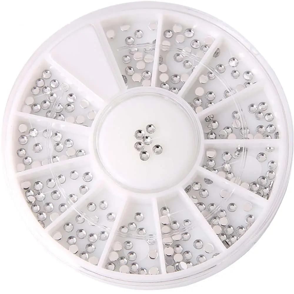 Accessoires de manucure à dos plat, breloques pour ongles, cristal, strass, diamant, décoration d'ongles, ensemble de bijoux pour ongles