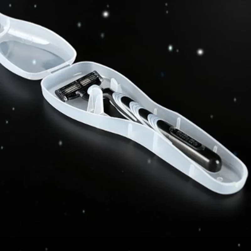 Boîte de rangement pour rasoir pour hommes, support en plastique Transparent, étui pour rasoir de voyage Portable, conteneurs de boîte de rasage