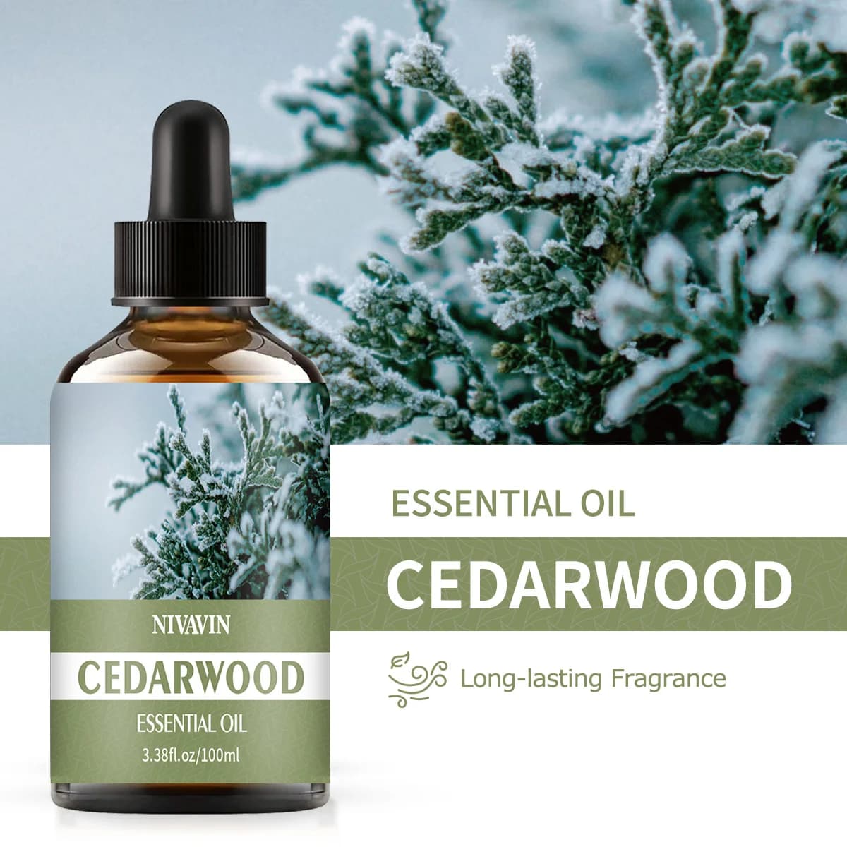 L'huile essentielle de cèdre 30 ml/60 ml/100 ml convient à l'hydratation du visage, à l'hydratation, aux soins capillaires, aux soins de la peau et aux parfums