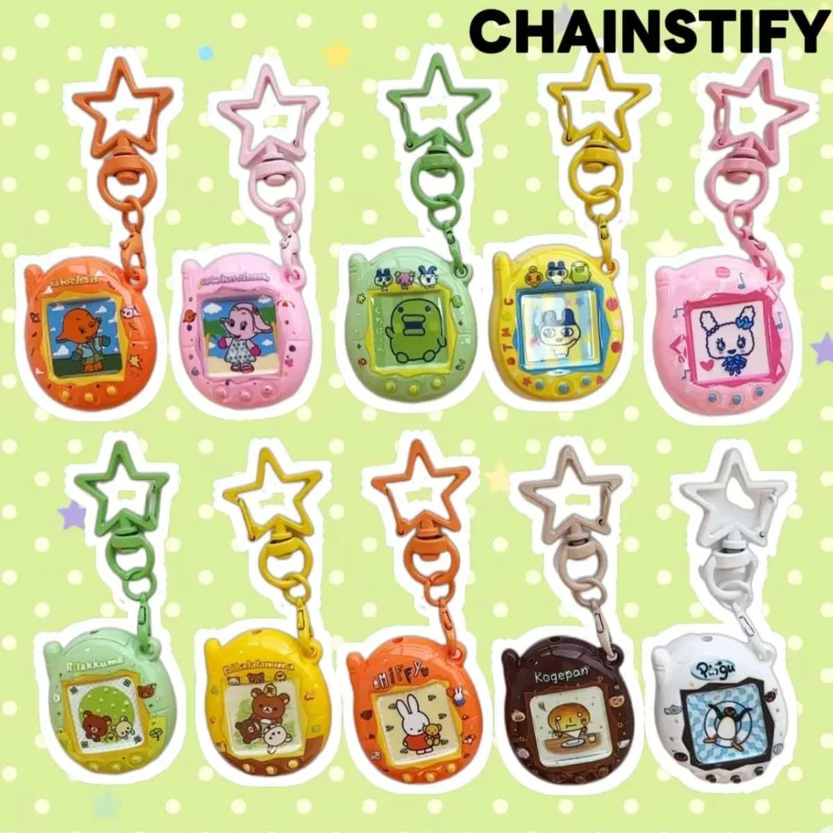 Porte-clés Tamagotchi super attrayant, mignon, style dessin animé, pour téléphone portable, accessoire de sac, pendentif, version mini, périphérique de jeu 2026