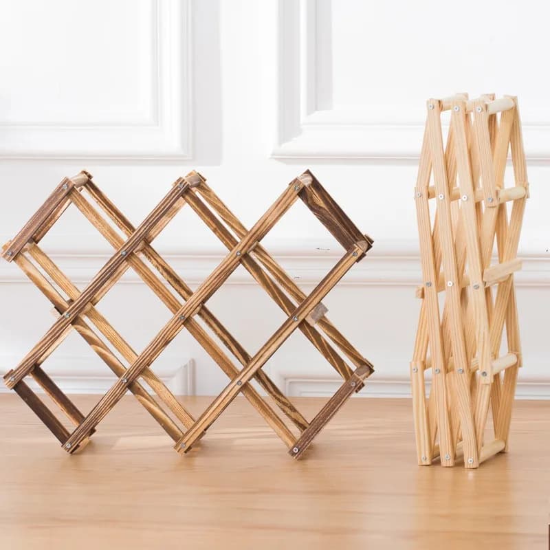 Porte-bouteilles en bois pour 3/10 bouteilles, support de présentation et d'organisation pour cuisine, bar et cave à vin